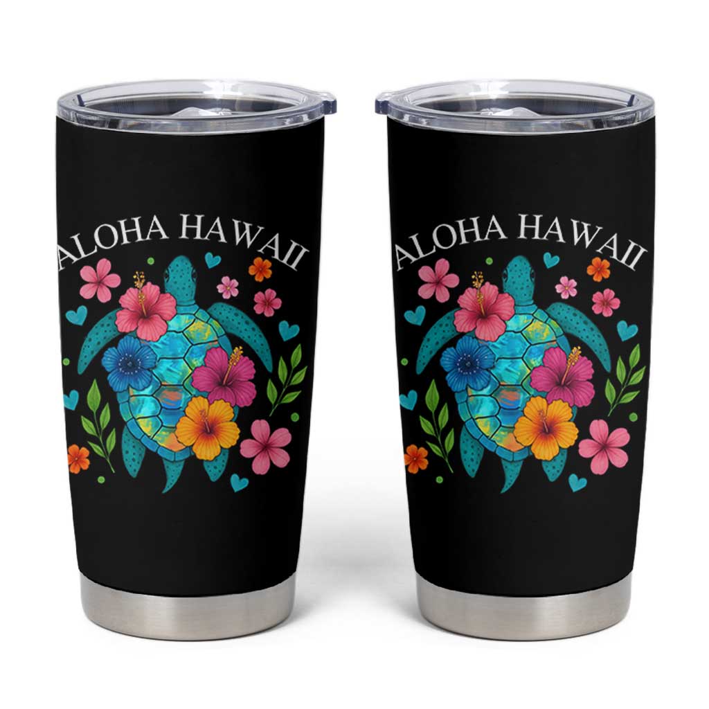 Aloha Hawaii Tumbler Cup Sea Turtle Summer Hawaiian Island - Wonder Print Shop