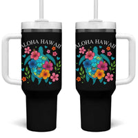 Aloha Hawaii Tumbler With Handle Sea Turtle Summer Hawaiian Island - Wonder Print Shop