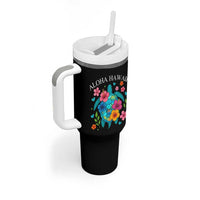 Aloha Hawaii Tumbler With Handle Sea Turtle Summer Hawaiian Island - Wonder Print Shop