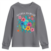 Aloha Hawaii Youth Sweatshirt Sea Turtle Summer Hawaiian Island - Wonder Print Shop