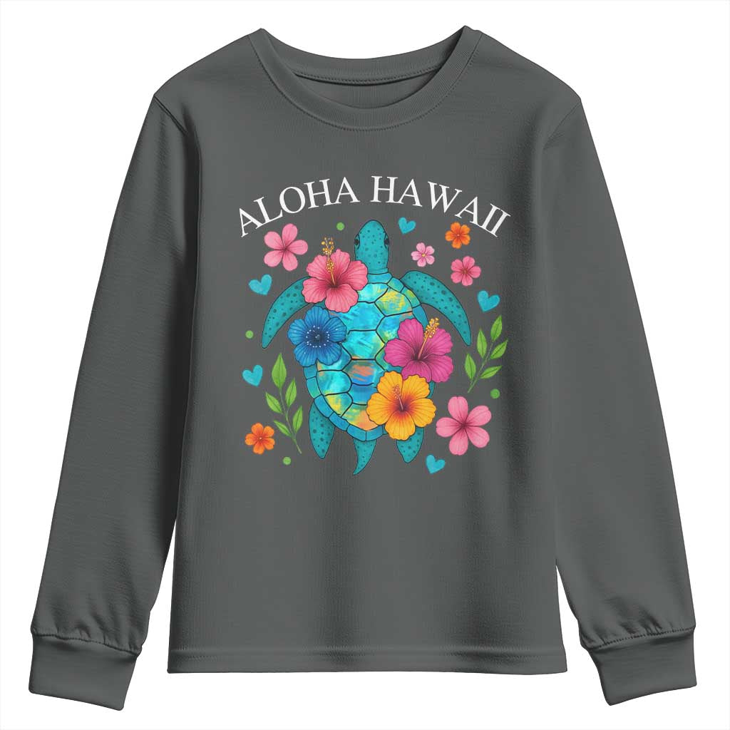 Aloha Hawaii Youth Sweatshirt Sea Turtle Summer Hawaiian Island - Wonder Print Shop