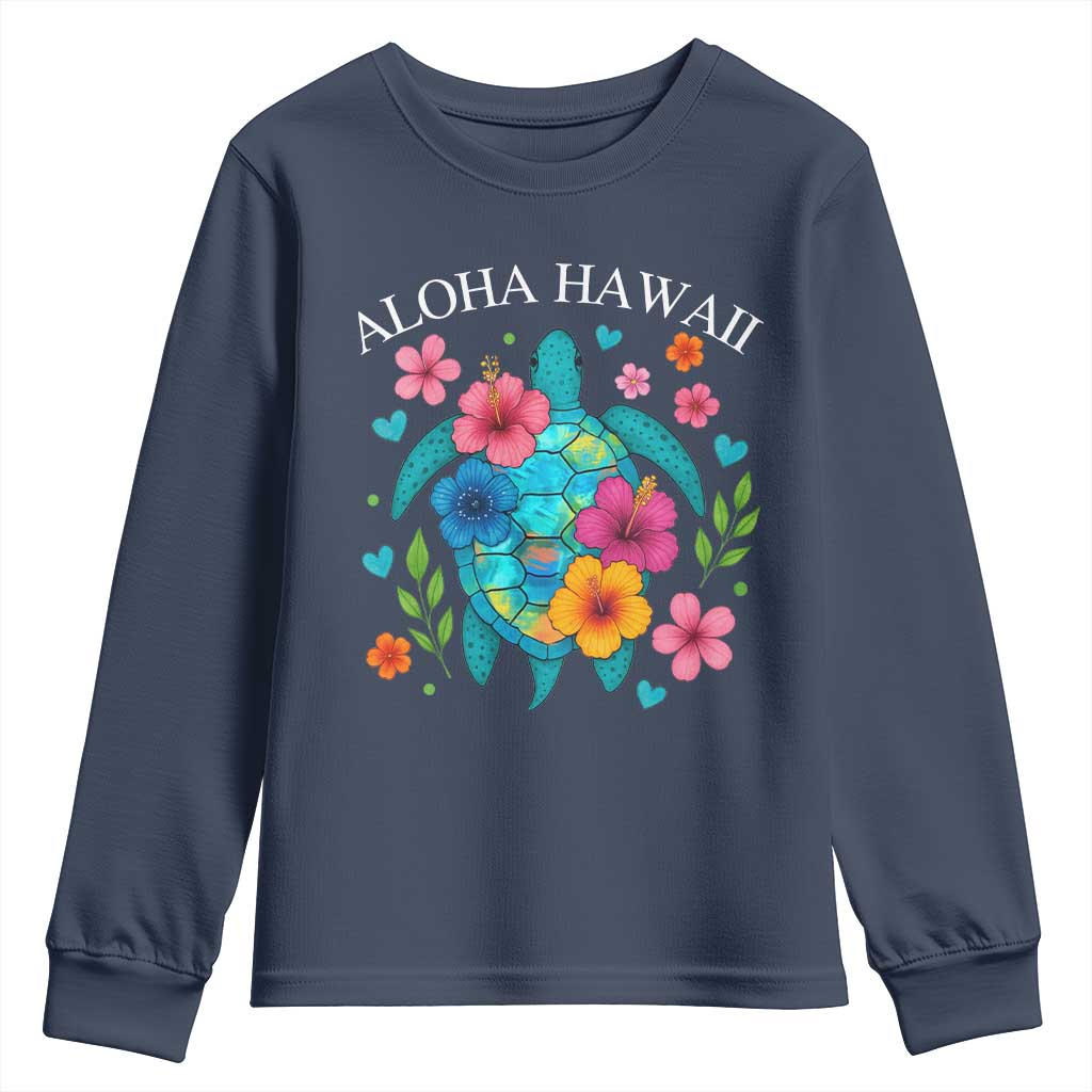 Aloha Hawaii Youth Sweatshirt Sea Turtle Summer Hawaiian Island - Wonder Print Shop