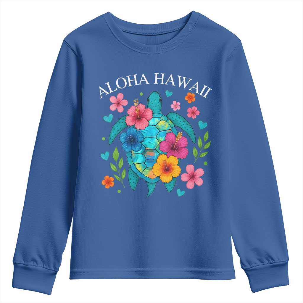 Aloha Hawaii Youth Sweatshirt Sea Turtle Summer Hawaiian Island - Wonder Print Shop