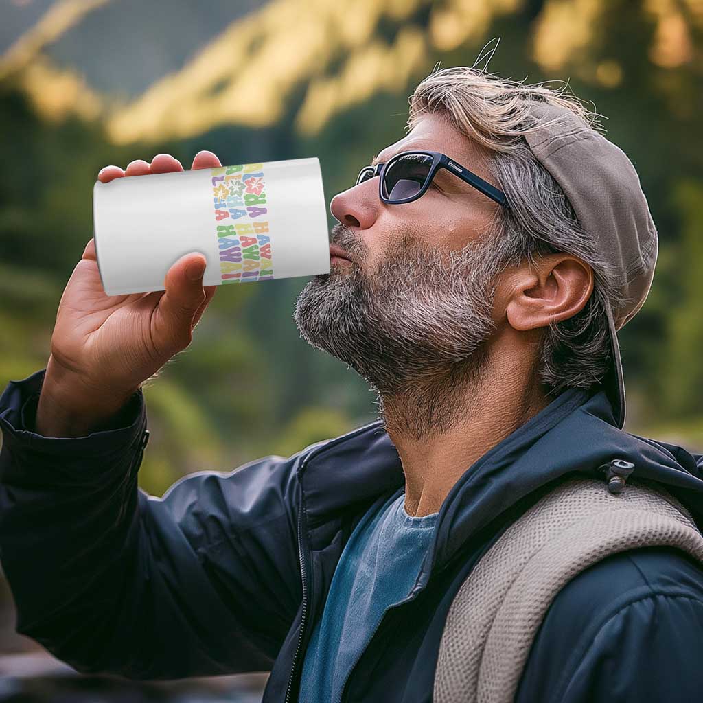 Aloha Hawaii 4 in 1 Can Cooler Tumbler Flower Summer Hawaiian Island - Wonder Print Shop