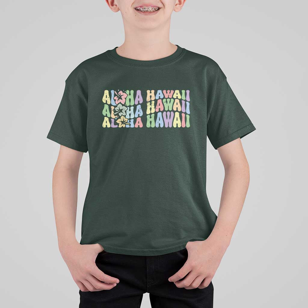 Aloha Hawaii T Shirt For Kid Flower Summer Hawaiian Island - Wonder Print Shop