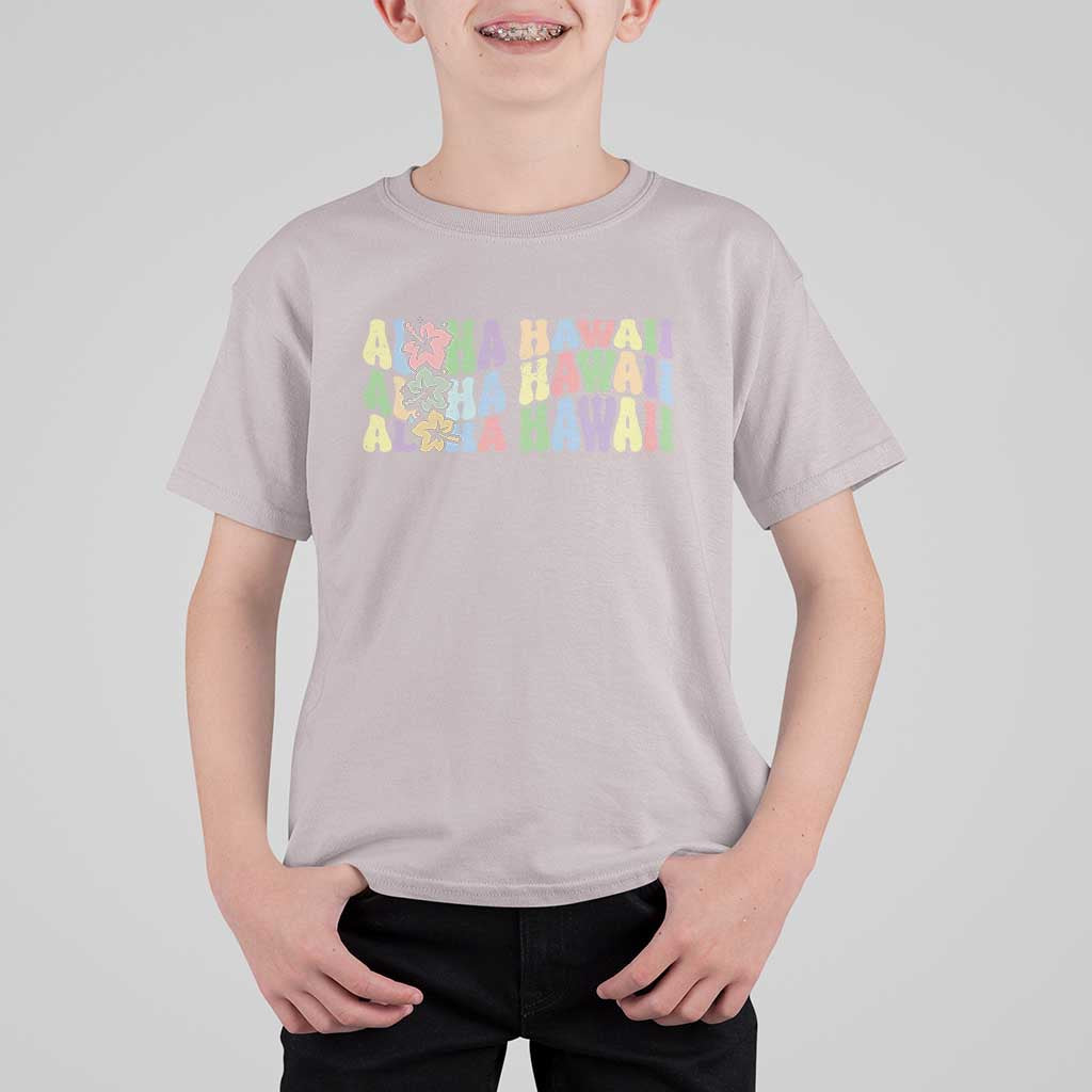 Aloha Hawaii T Shirt For Kid Flower Summer Hawaiian Island - Wonder Print Shop