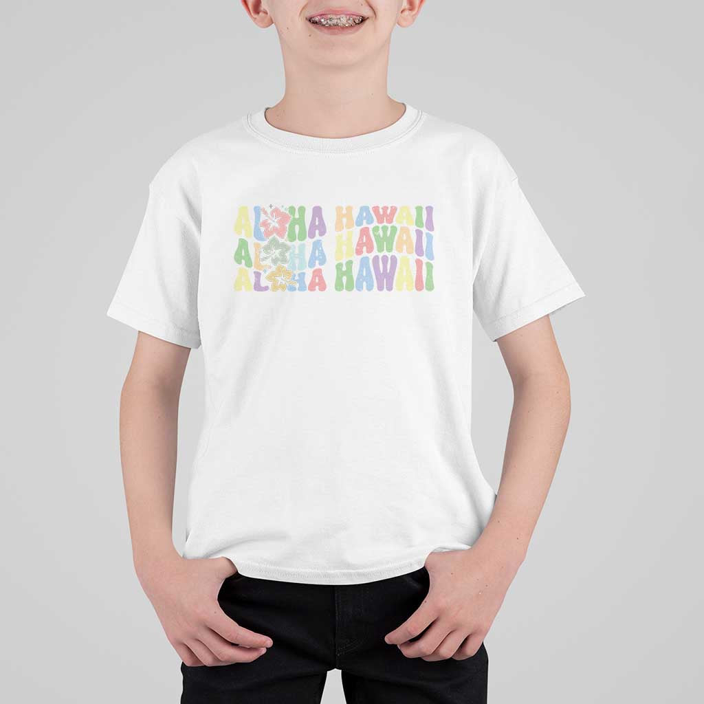 Aloha Hawaii T Shirt For Kid Flower Summer Hawaiian Island - Wonder Print Shop