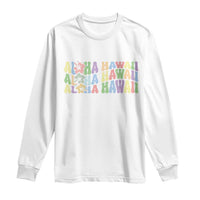 Aloha Hawaii Long Sleeve Shirt Flower Summer Hawaiian Island - Wonder Print Shop