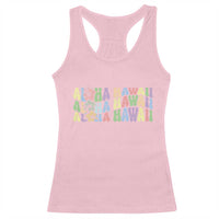 Aloha Hawaii Racerback Tank Top Flower Summer Hawaiian Island - Wonder Print Shop
