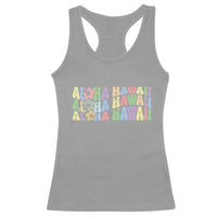 Aloha Hawaii Racerback Tank Top Flower Summer Hawaiian Island - Wonder Print Shop