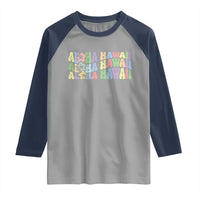 Aloha Hawaii Raglan Shirt Flower Summer Hawaiian Island - Wonder Print Shop