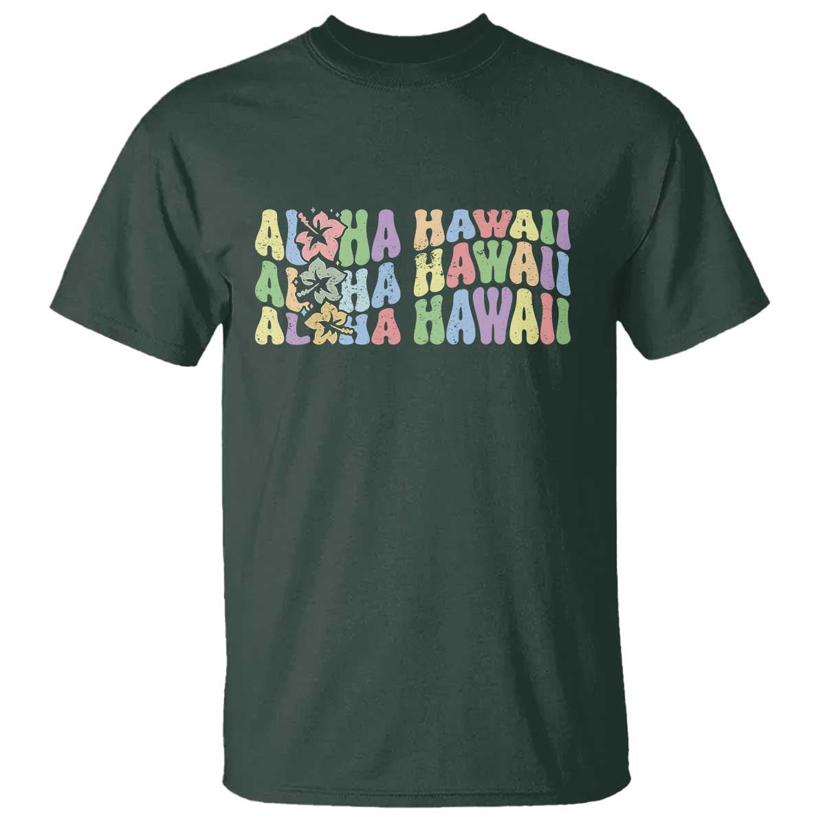 Aloha Hawaii T Shirt Flower Summer Hawaiian Island - Wonder Print Shop