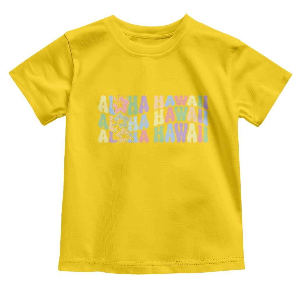 Aloha Hawaii Toddler T Shirt Flower Summer Hawaiian Island - Wonder Print Shop
