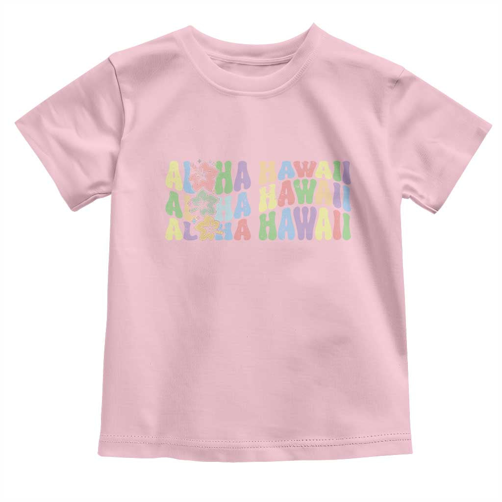 Aloha Hawaii Toddler T Shirt Flower Summer Hawaiian Island - Wonder Print Shop