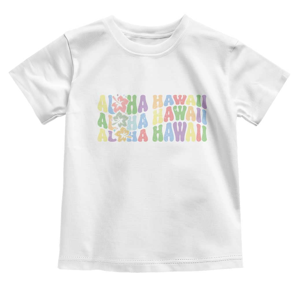 Aloha Hawaii Toddler T Shirt Flower Summer Hawaiian Island - Wonder Print Shop