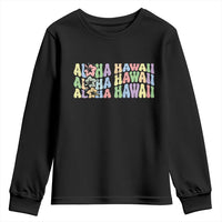 Aloha Hawaii Youth Sweatshirt Flower Summer Hawaiian Island - Wonder Print Shop