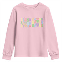 Aloha Hawaii Youth Sweatshirt Flower Summer Hawaiian Island - Wonder Print Shop