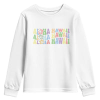 Aloha Hawaii Youth Sweatshirt Flower Summer Hawaiian Island - Wonder Print Shop