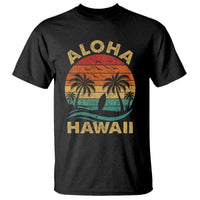 Aloha Hawaii T Shirt Retro Hawaiian Island Palm Beach Surfboard Surf - Wonder Print Shop