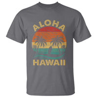 Aloha Hawaii T Shirt Retro Hawaiian Island Palm Beach Surfboard Surf - Wonder Print Shop