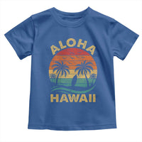 Aloha Hawaii Toddler T Shirt Retro Hawaiian Island Palm Beach Surfboard Surf - Wonder Print Shop