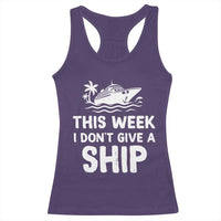 Funny Cruise Racerback Tank Top This Week I Dont Give a Ship - Wonder Print Shop