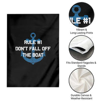Funny Cruise Garden Flag Rule #1 Dont Fall Off The Boat - Wonder Print Shop