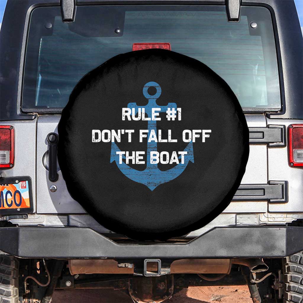 Funny Cruise Spare Tire Cover Rule #1 Dont Fall Off The Boat - Wonder Print Shop