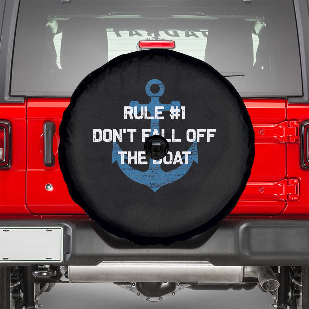 Funny Cruise Spare Tire Cover Rule #1 Dont Fall Off The Boat - Wonder Print Shop