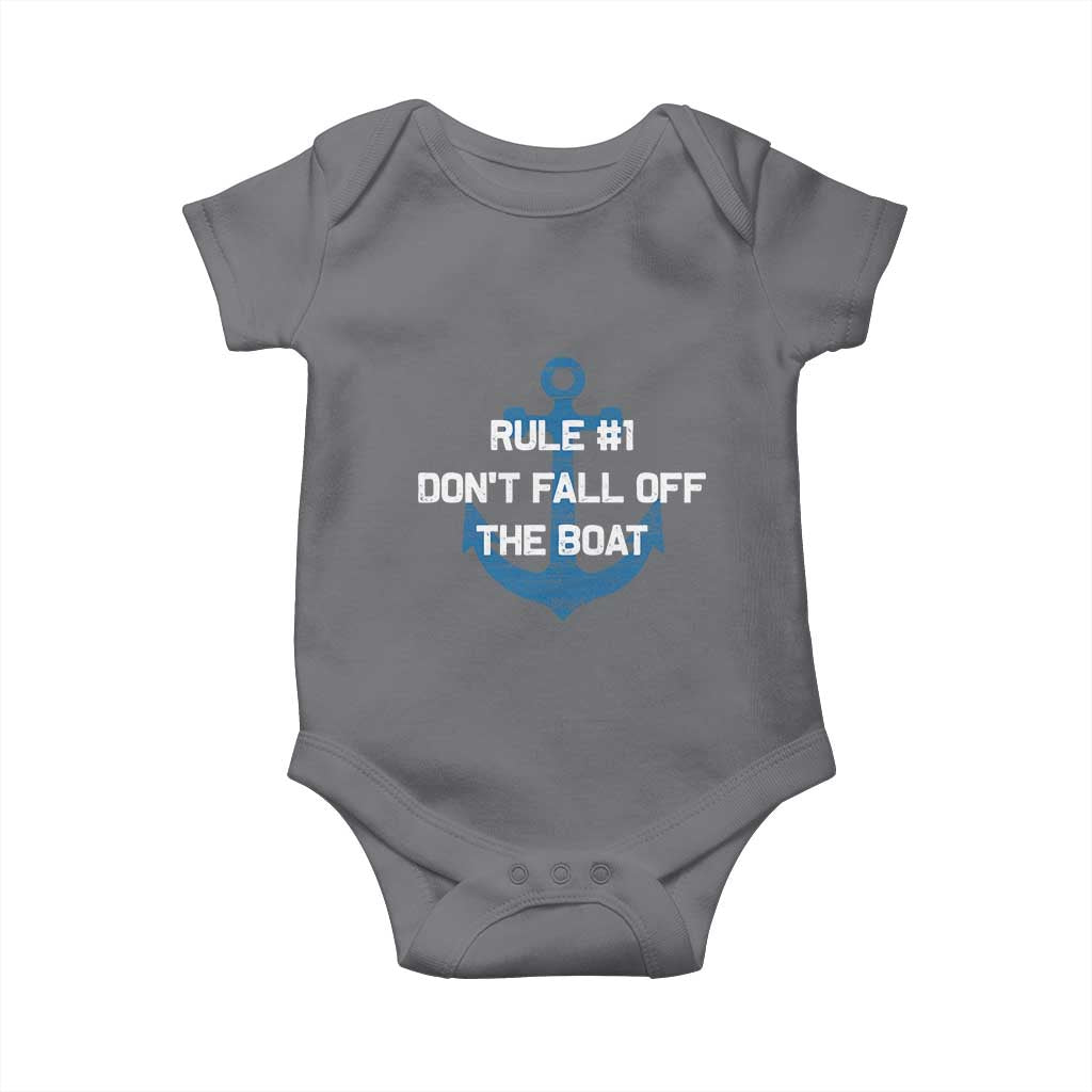 Funny Cruise Baby Onesie Rule #1 Dont Fall Off The Boat - Wonder Print Shop