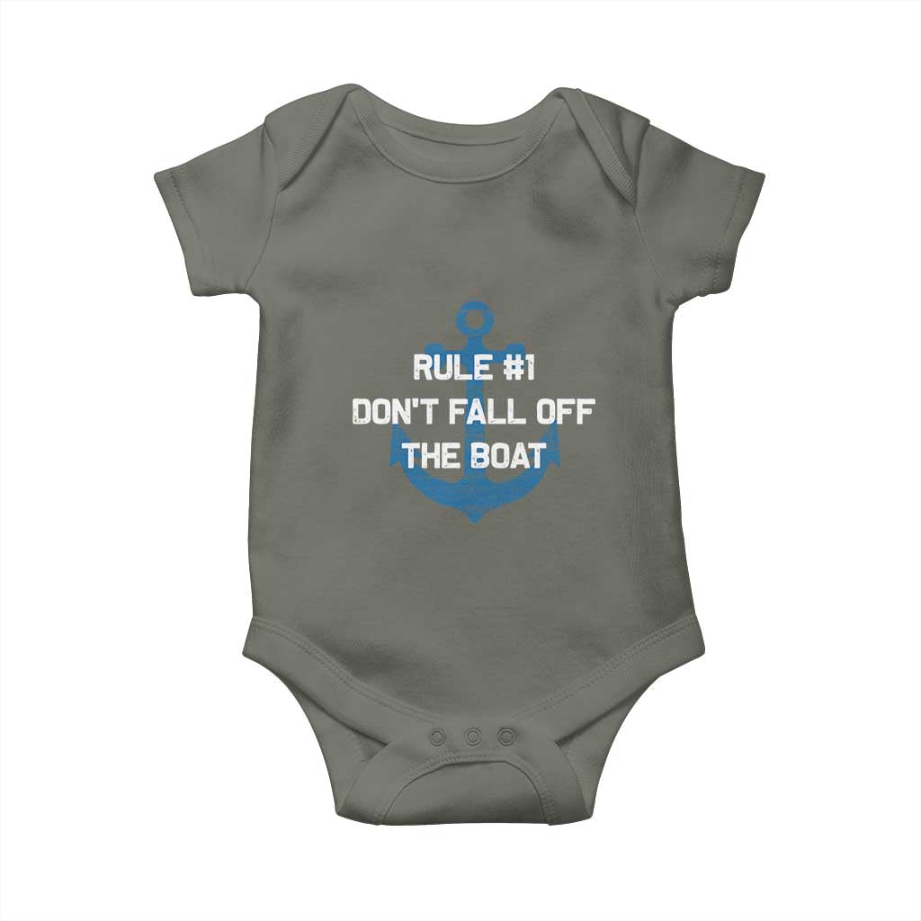Funny Cruise Baby Onesie Rule #1 Dont Fall Off The Boat - Wonder Print Shop