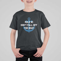 Funny Cruise T Shirt For Kid Rule #1 Dont Fall Off The Boat - Wonder Print Shop