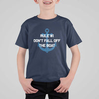 Funny Cruise T Shirt For Kid Rule #1 Dont Fall Off The Boat - Wonder Print Shop