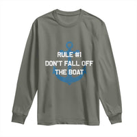 Funny Cruise Long Sleeve Shirt Rule #1 Dont Fall Off The Boat - Wonder Print Shop