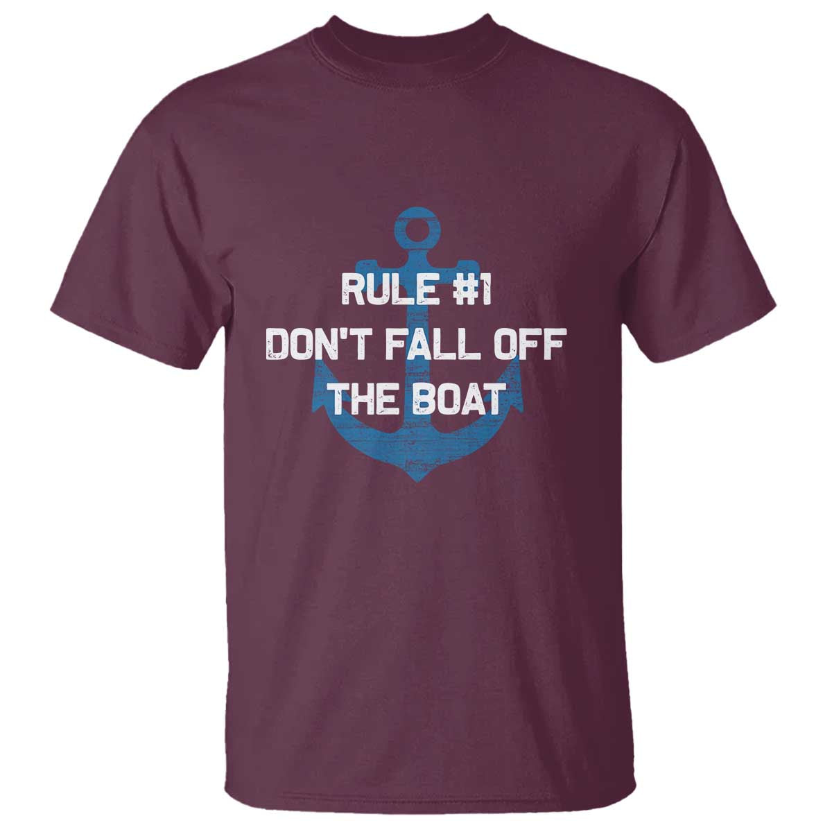 Funny Cruise T Shirt Rule #1 Dont Fall Off The Boat - Wonder Print Shop