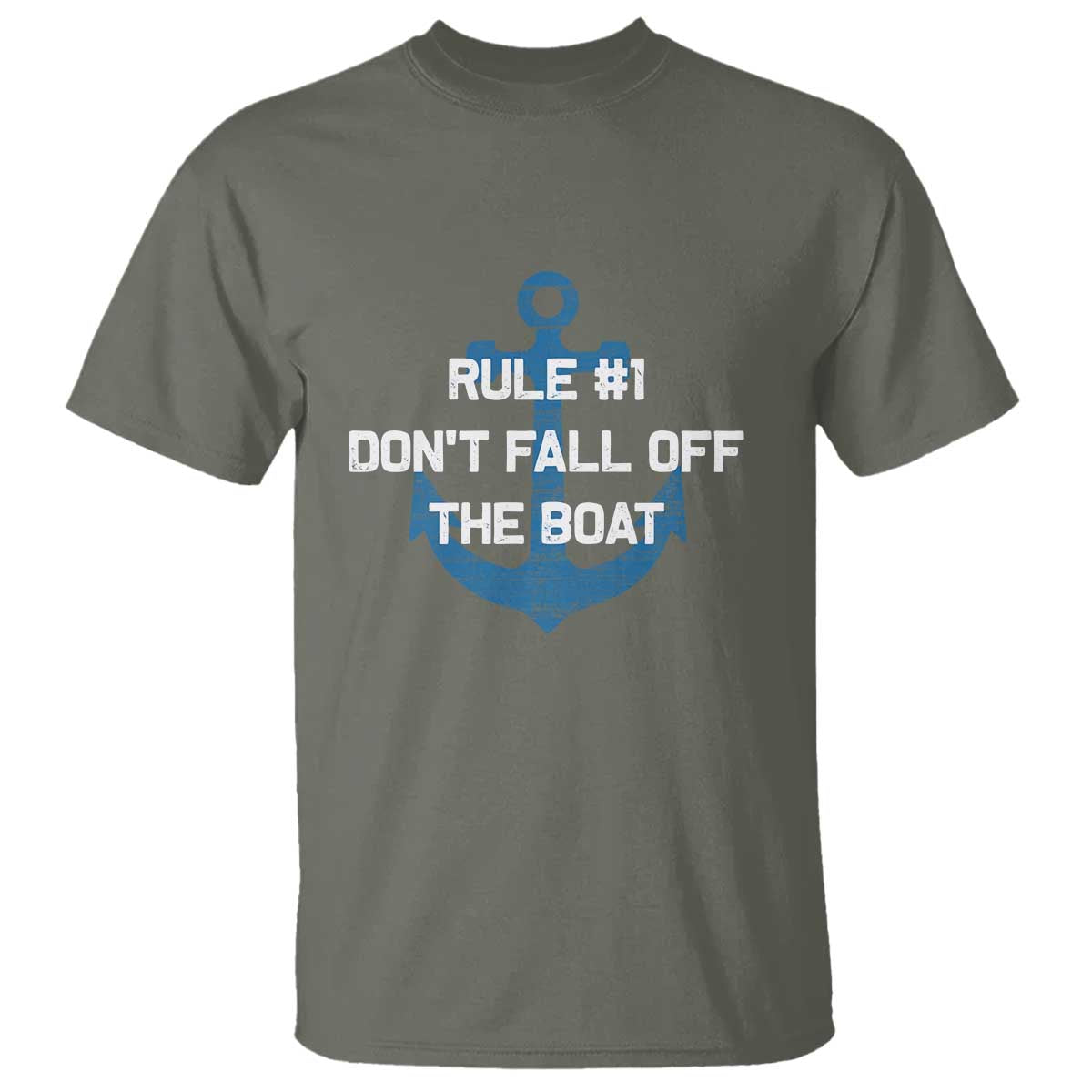 Funny Cruise T Shirt Rule #1 Dont Fall Off The Boat - Wonder Print Shop