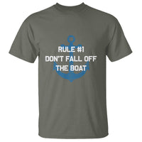 Funny Cruise T Shirt Rule #1 Dont Fall Off The Boat - Wonder Print Shop