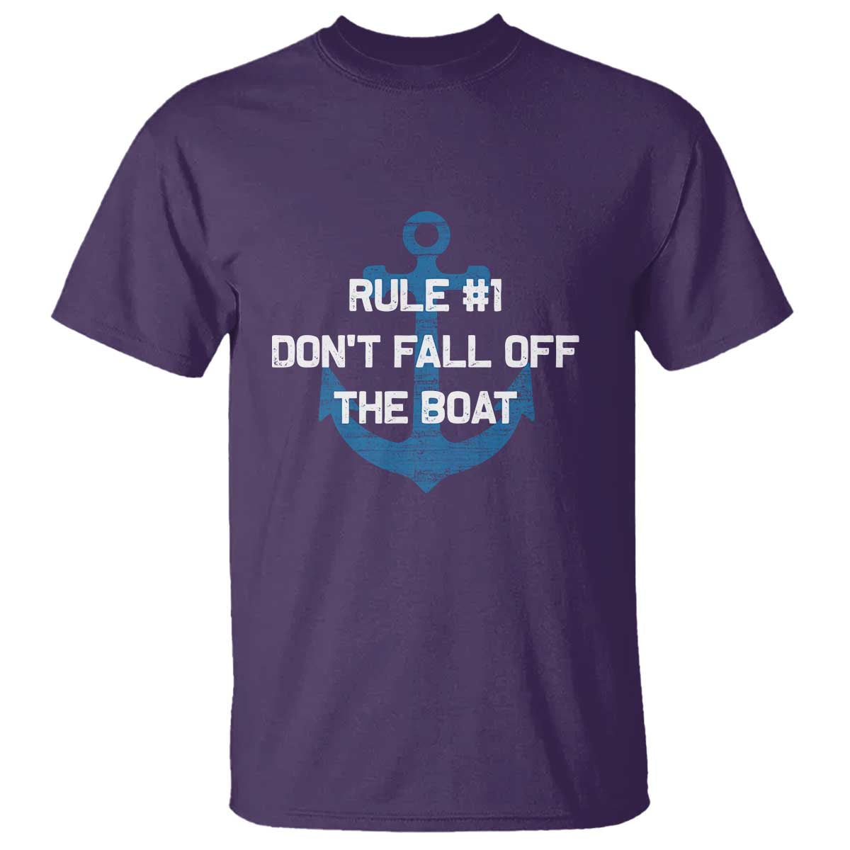 Funny Cruise T Shirt Rule #1 Dont Fall Off The Boat - Wonder Print Shop