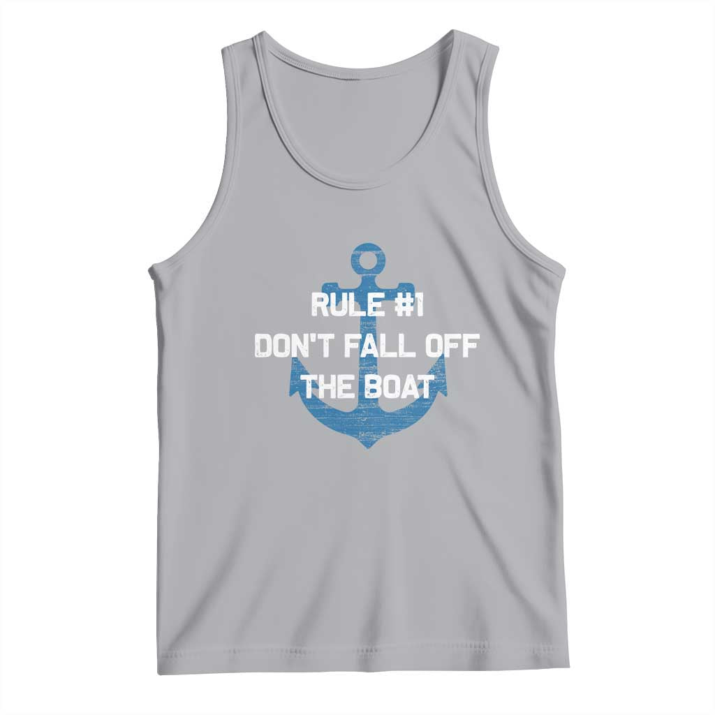 Funny Cruise Tank Top Rule #1 Dont Fall Off The Boat - Wonder Print Shop