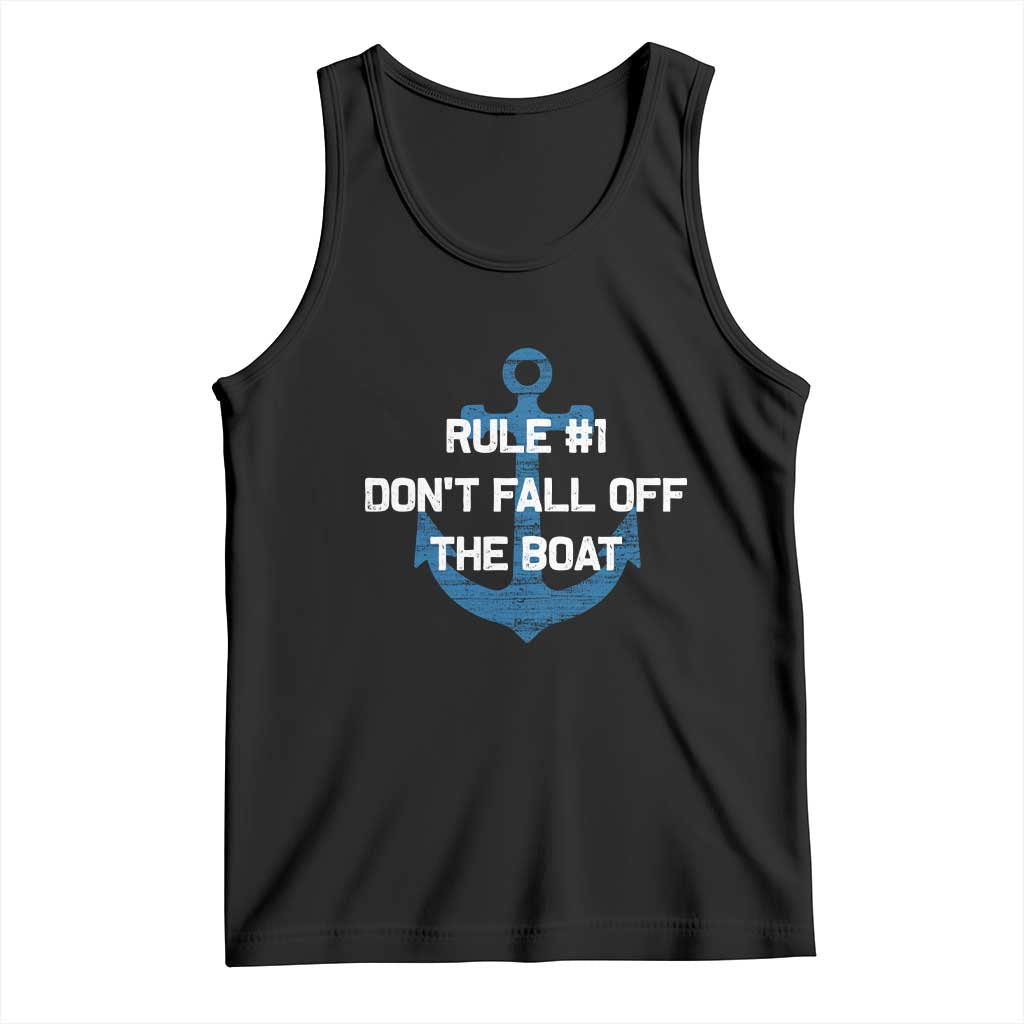 Funny Cruise Tank Top Rule #1 Dont Fall Off The Boat - Wonder Print Shop