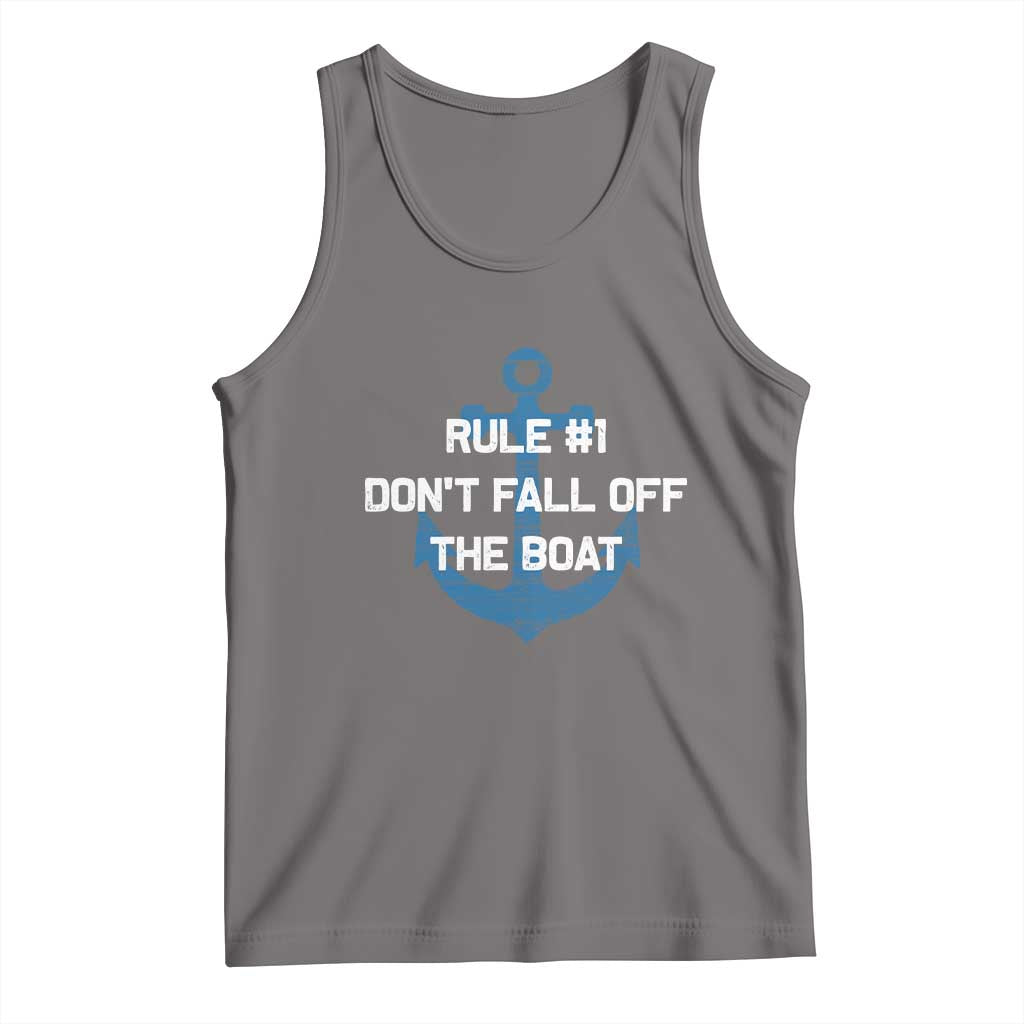 Funny Cruise Tank Top Rule #1 Dont Fall Off The Boat - Wonder Print Shop