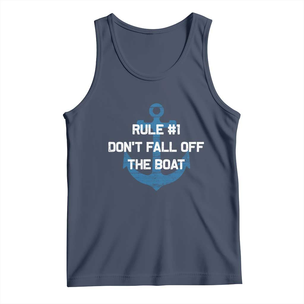 Funny Cruise Tank Top Rule #1 Dont Fall Off The Boat - Wonder Print Shop