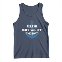 Funny Cruise Tank Top Rule #1 Dont Fall Off The Boat - Wonder Print Shop