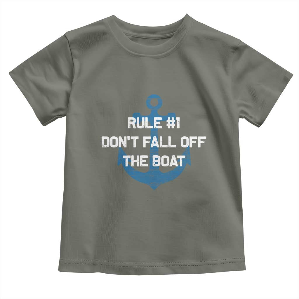 Funny Cruise Toddler T Shirt Rule #1 Dont Fall Off The Boat - Wonder Print Shop