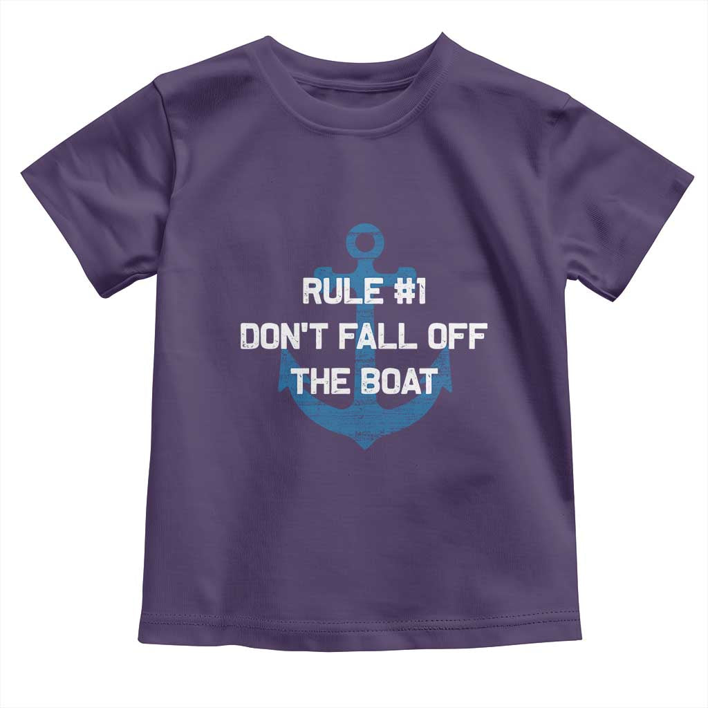 Funny Cruise Toddler T Shirt Rule #1 Dont Fall Off The Boat - Wonder Print Shop