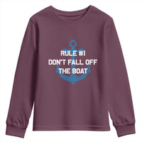 Funny Cruise Youth Sweatshirt Rule #1 Dont Fall Off The Boat - Wonder Print Shop