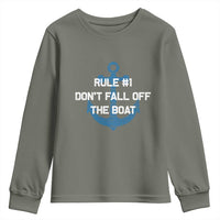 Funny Cruise Youth Sweatshirt Rule #1 Dont Fall Off The Boat - Wonder Print Shop