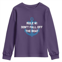Funny Cruise Youth Sweatshirt Rule #1 Dont Fall Off The Boat - Wonder Print Shop