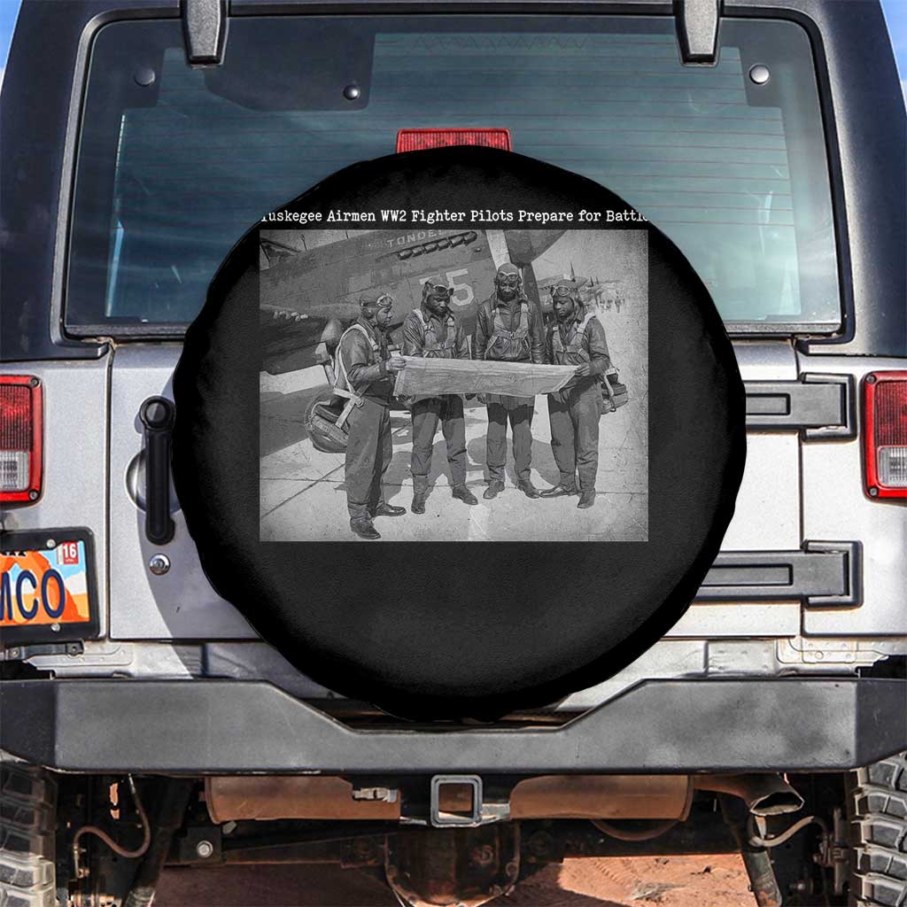 Tuskegee Airmen Spare Tire Cover African American Heroes Preparing for Battle WW2 - Wonder Print Shop