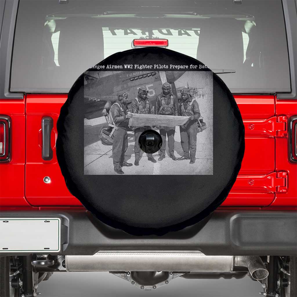 Tuskegee Airmen Spare Tire Cover African American Heroes Preparing for Battle WW2 - Wonder Print Shop